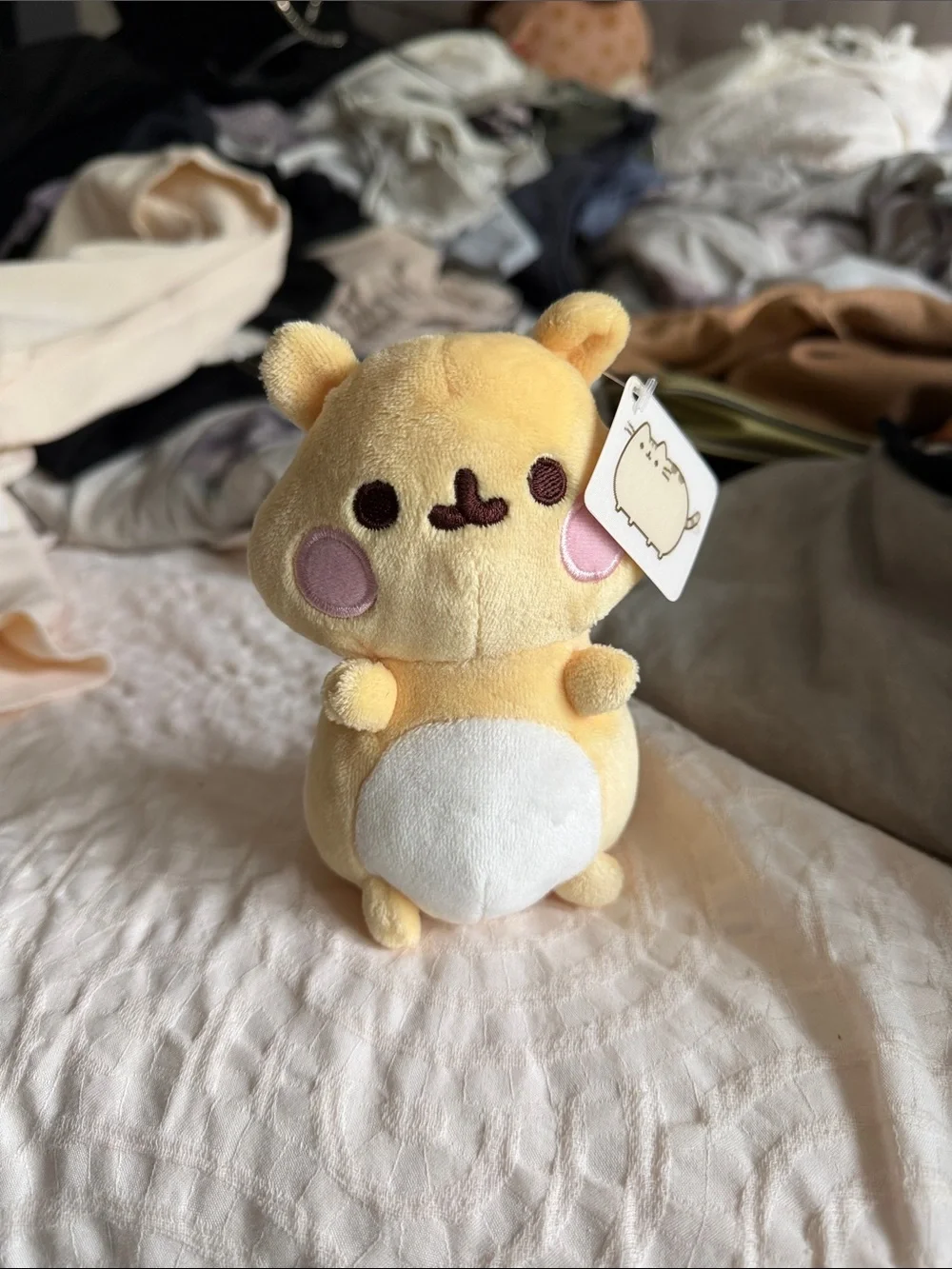Plush Yellow Hamster Stuffed Toy - Soft Small Pet Plush